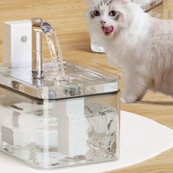 Беспроводной фонтан для кошек 1,5 л автоматический дозатор воды для домашних животных с зарядкой через USB