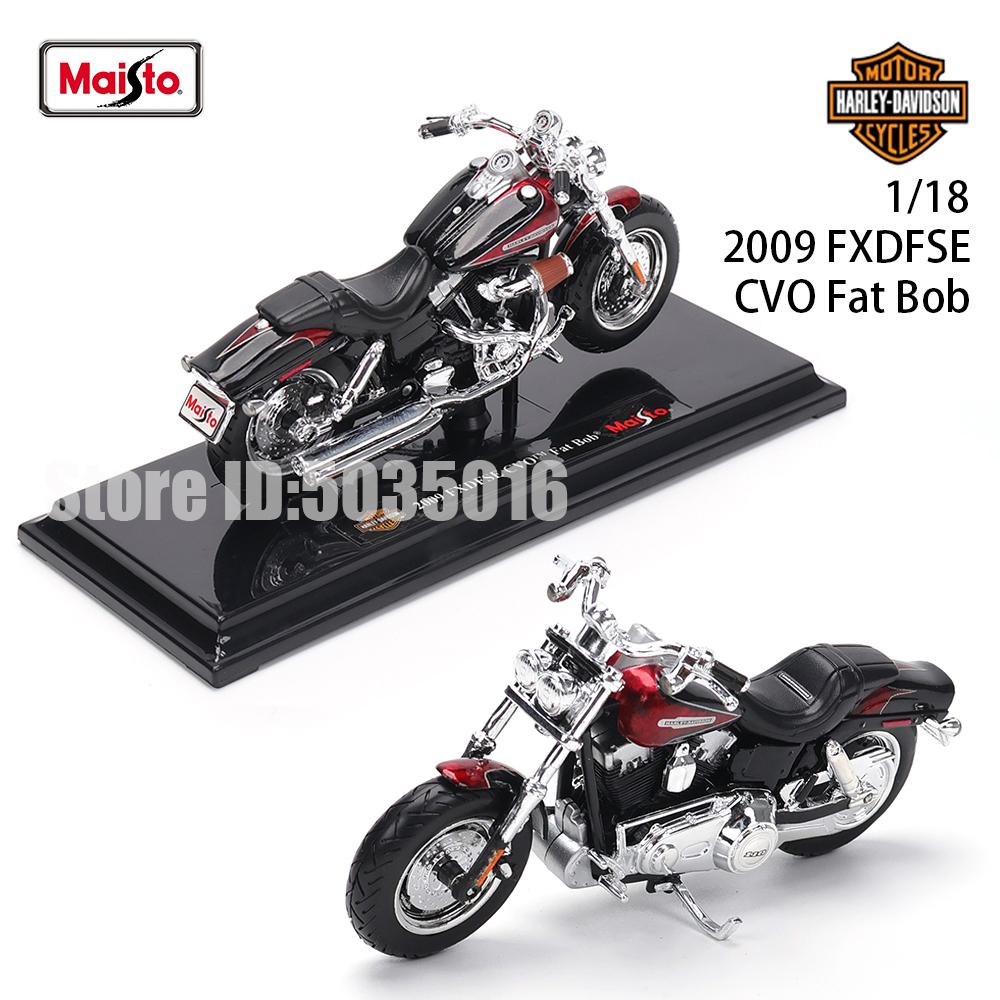 Майсто 1:18 Мотоциклов Harley-Davidson 2022 Road King 2022 Fat Bob 114 Литые Модели Мотоциклов Игрушечные Автомобили Коллекция