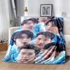 BTS Шуга Мин Юнги Мультяшный Коллаж Фланелевое Пледное Одеяло Мягкое Теплое Покрытие для Дивана Кровати Для K-pop Фанатов ARMY Спальня Домашний Декор Подарок