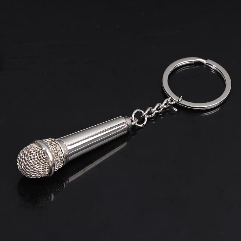 Simulation Microphone Keychain Creative Gift Personalized Car Bag Pendant