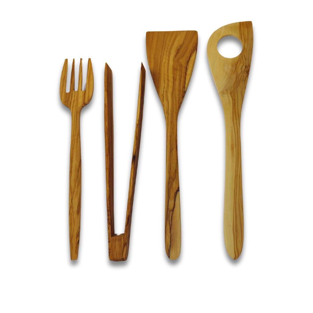 Wooden Spoon Tablespoon Wooden Serving Set Set Olive Wood Kitchen Utensils Dinnerware