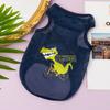 2023 Cartoon Polyester Fibre Cool Breathable Dog Clothes Cat T-shirt Puppy Vest Cat Costume