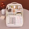 8098 Large Capacity Portable Makeup Bag For Travel Luxury Toiletry Organizer Double Layer Waterproof Cosmetic Case