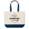 Sac Cabas - PLANETEE - Bazar D'une Archéologue Adorée - Fond Bleu - Coton - 40 X 45 Cm