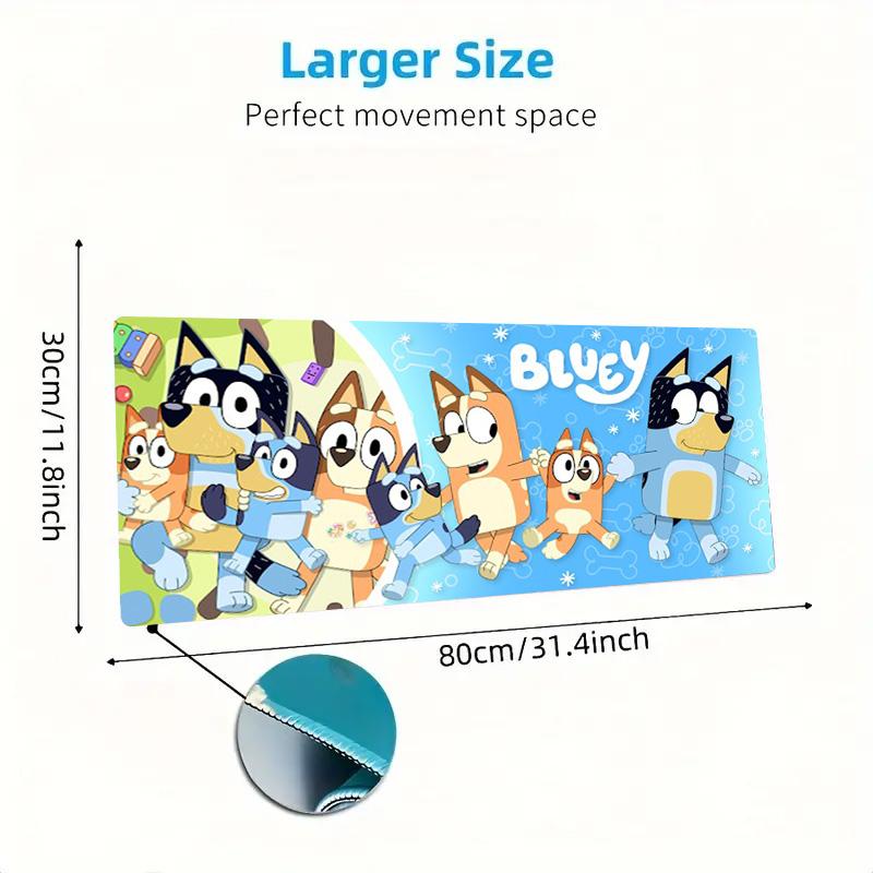 Bluey Cartoon Color Mouse Pad Large Gaming Table Cushion Non-slip Laptop Tablet Big Mousepad XXL Mat Mini PC Playmat With Lock edge