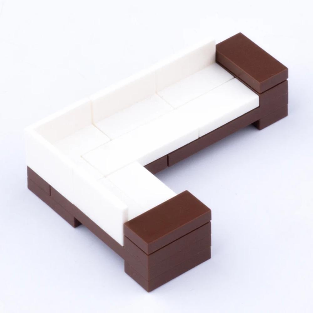 MOC City House Building Block Kitchen Office Bedroom Piano Bed Sofa icebox Lamp Bookshelf Fish Tank Bricks Set Toys