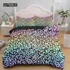 Luxury Leopard Print Bedding Sets Duvet Cover Twin Full Queen King Size Bed Soft Polyester Bedclothes for Kids Girls Women Gift