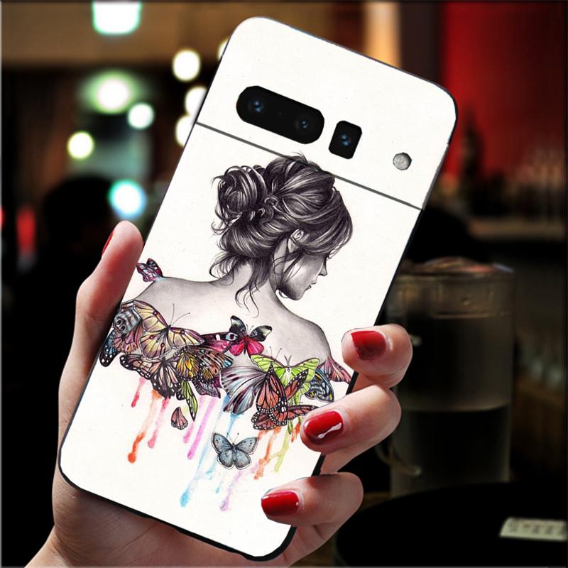 Phone Case For Google Pixel 10 9 Pro XL 9A 8 7 6 Pro Pixel 8A 7A 6A Pixel 8 7 6 5 Colorful butterfly Flower
