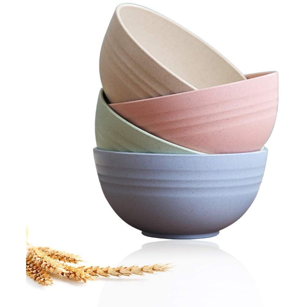 Color cereal bowl set 4 pack suitable for daily meals rice breakfast and other kitchen use