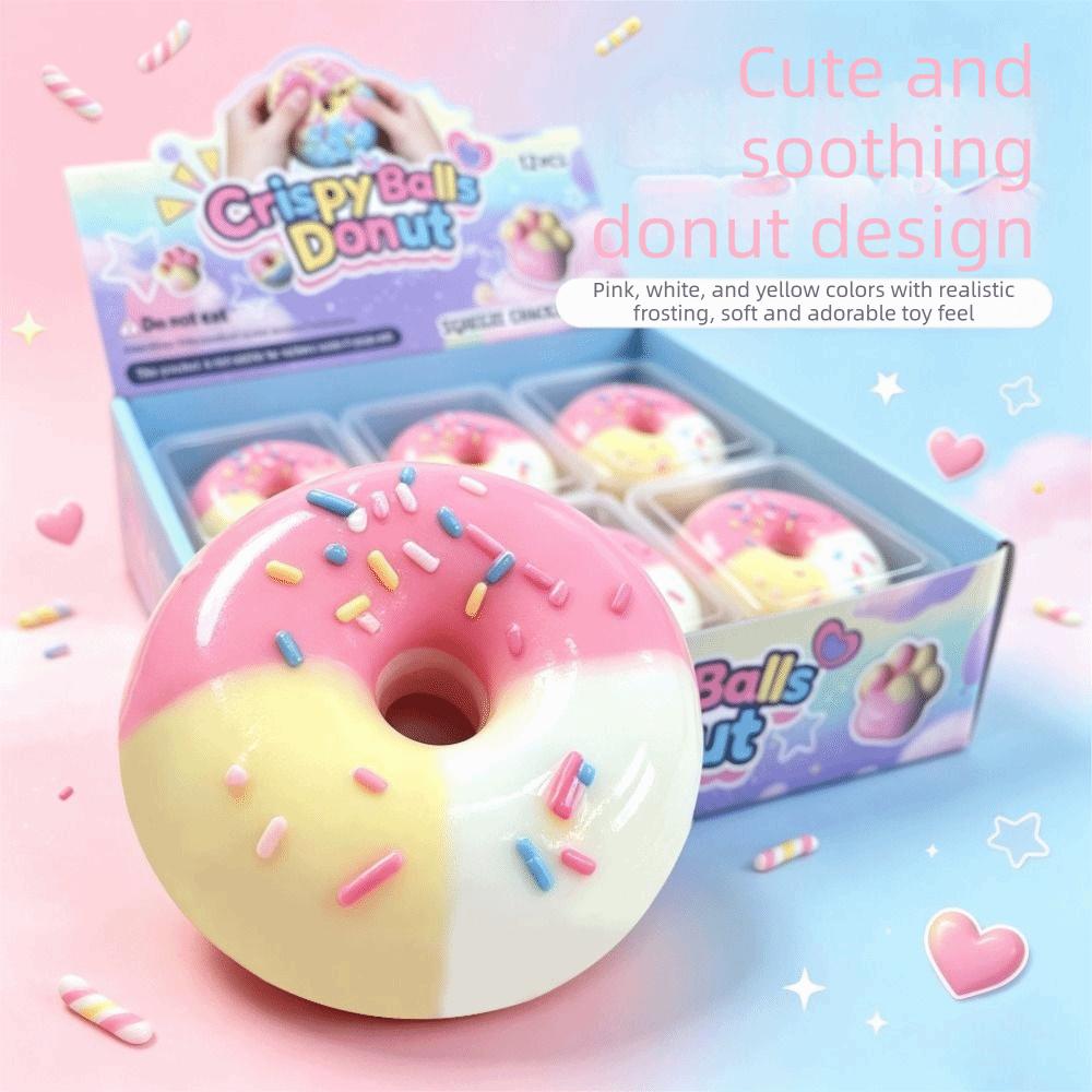 Donut Wax Cracking Squeeze Cat Paw Crispy Feel Squishy Creative Crunch Squishy Toy Student Prize