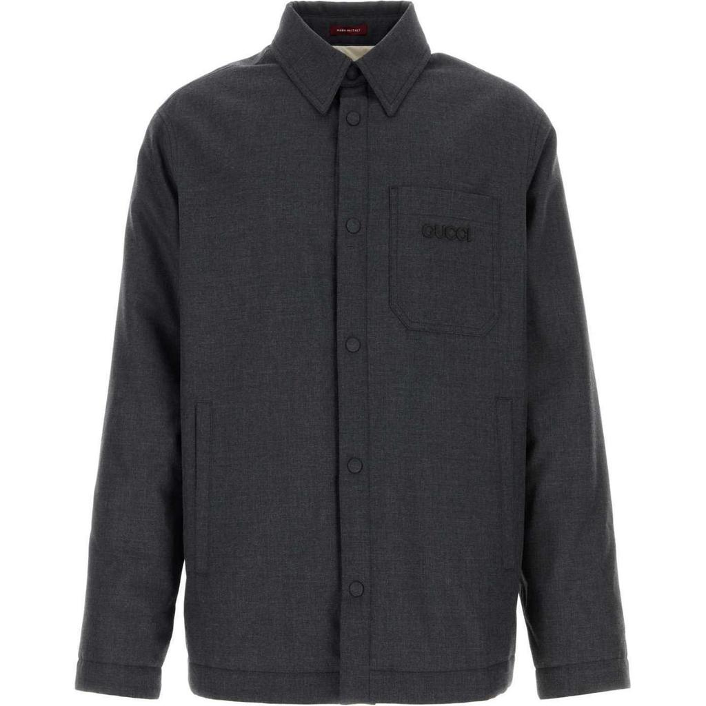GUCCI Logo Embroidered Button Up Jacket 791432-ZAQ9Y-1165