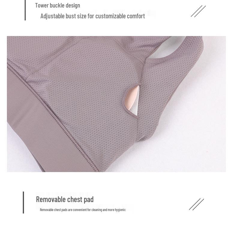 Женский противоударный спортивный бюстгальтер: Стильный, Собранный, Жилетный стиль для бега и йоги