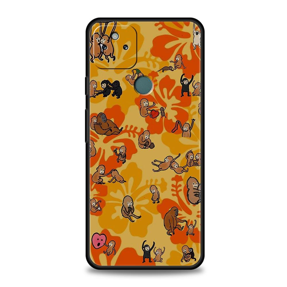 Monkey And Banana Phone Case Cover for Google Pixel 10 9 8 7 6 9A 8A 7A 6A Pro Shockproof Soft TPU 10 Pro XL Shell Fundas Capas