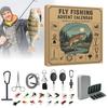 2025 Fly Fishing Advent Calendar 24 Days Christmas Fishing Countdown Calendar with 24 Pcs Fly Lures Hooks Baits Holiday Gifts for Men Fishing Lovers