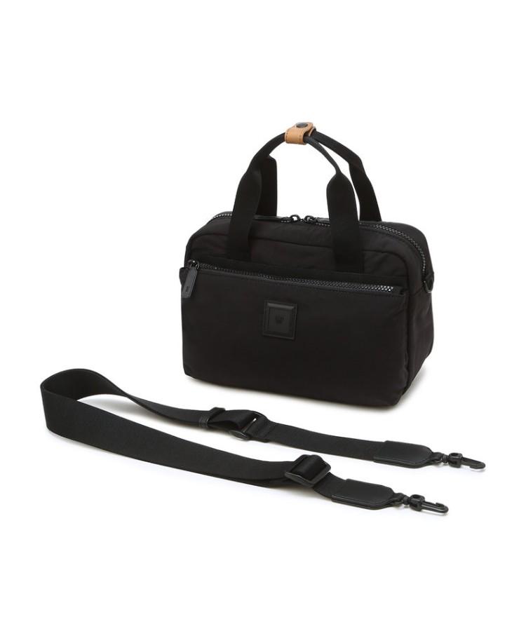 Daks Men'S Accessories Black Two-Zipper Crossbody_Dbba6Eg30Bk