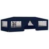 Professional Party Tent with Side Walls 4*9 m Blue 90 g m²