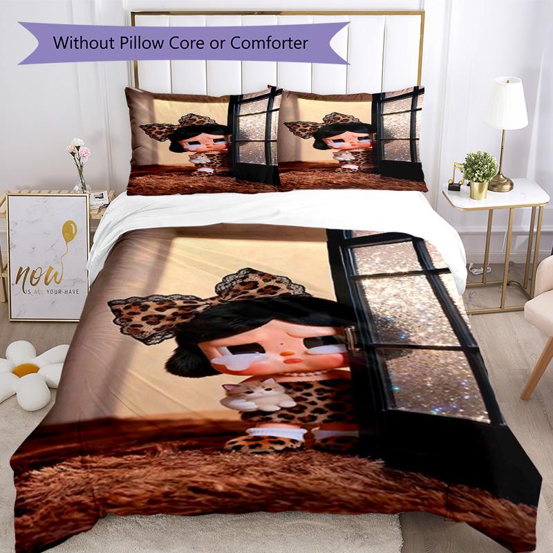Pop Mart Duvet Cover Set Design for Bedrooms Machine Washable Christmas Gift