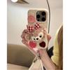 Пушистый мультяшный чехол для телефона с Даффи Даком подходит для iPhone 16pro со шнурком и iPhone 15 с полной защитой