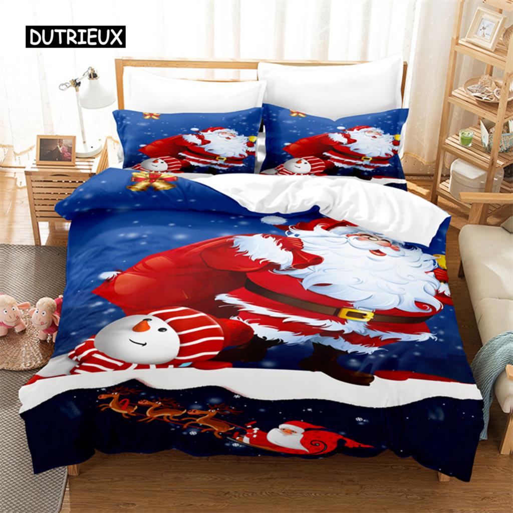 Father Christmas Bedding Set Duvet Cover Set 3d Bedding Digital Printing Bed Linen Queen Size Bedding Set Fashion Design