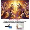 2D Плоский Одноцветный Фон - Иисус Христос на Облаках Учит Ангелов
