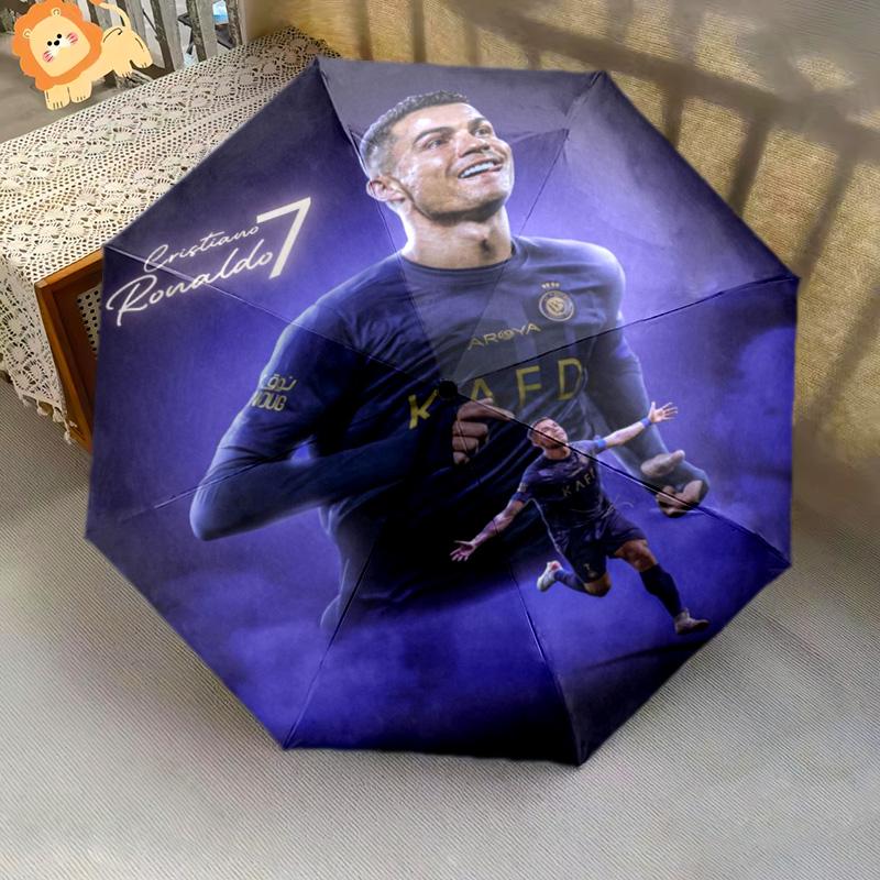 Ronaldo's Legacy Folding umbrella Portable Suitable for all seasons light printing Sun umbrella