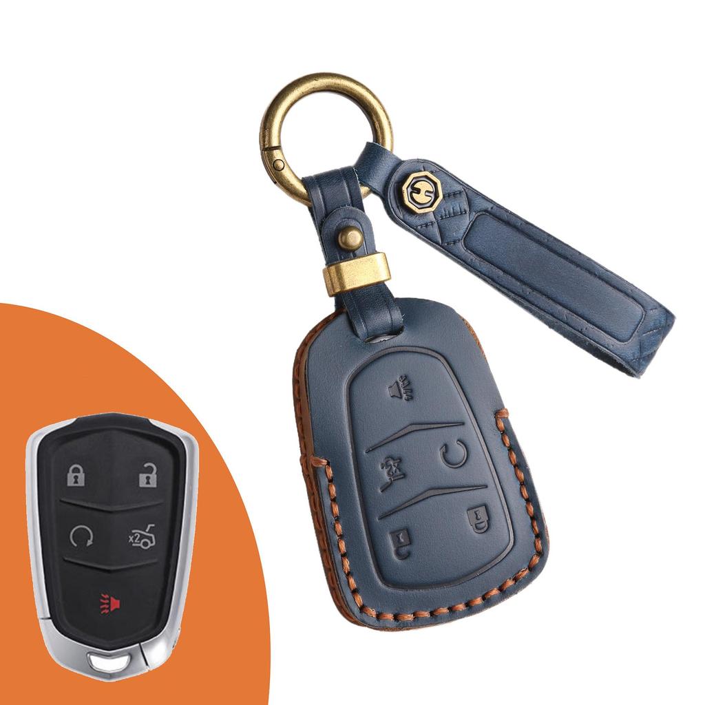 Чехол для ключа автомобиля из натуральной кожи Cadillac для CT4, CT5, CT6, XT4, XT5, XT6, ATXL