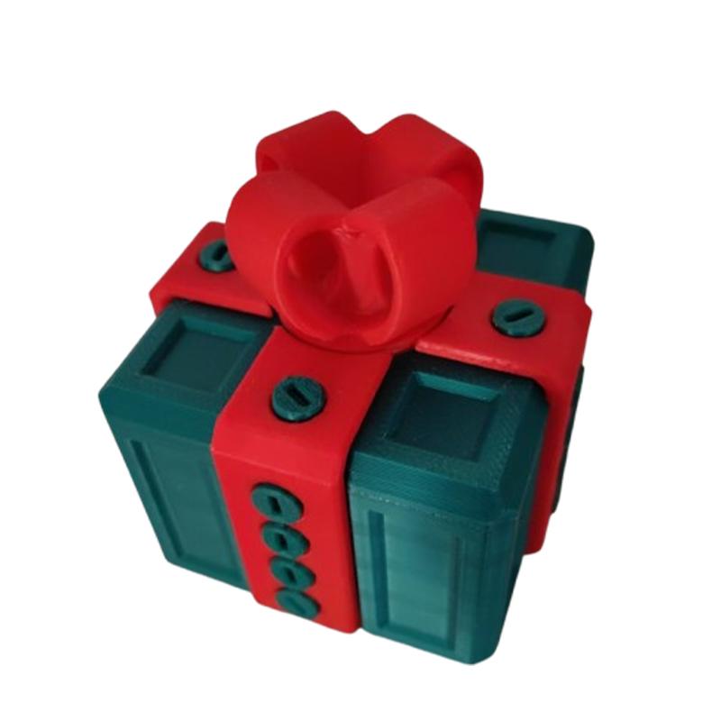 Напечатанная на 3D раздражающая подарочная коробка с винтами Разборная коробка, чтобы получить подарок Головоломка из коробки Игрушка Сюрприз Смешной розыгрыш Рождественская подарочная коробка