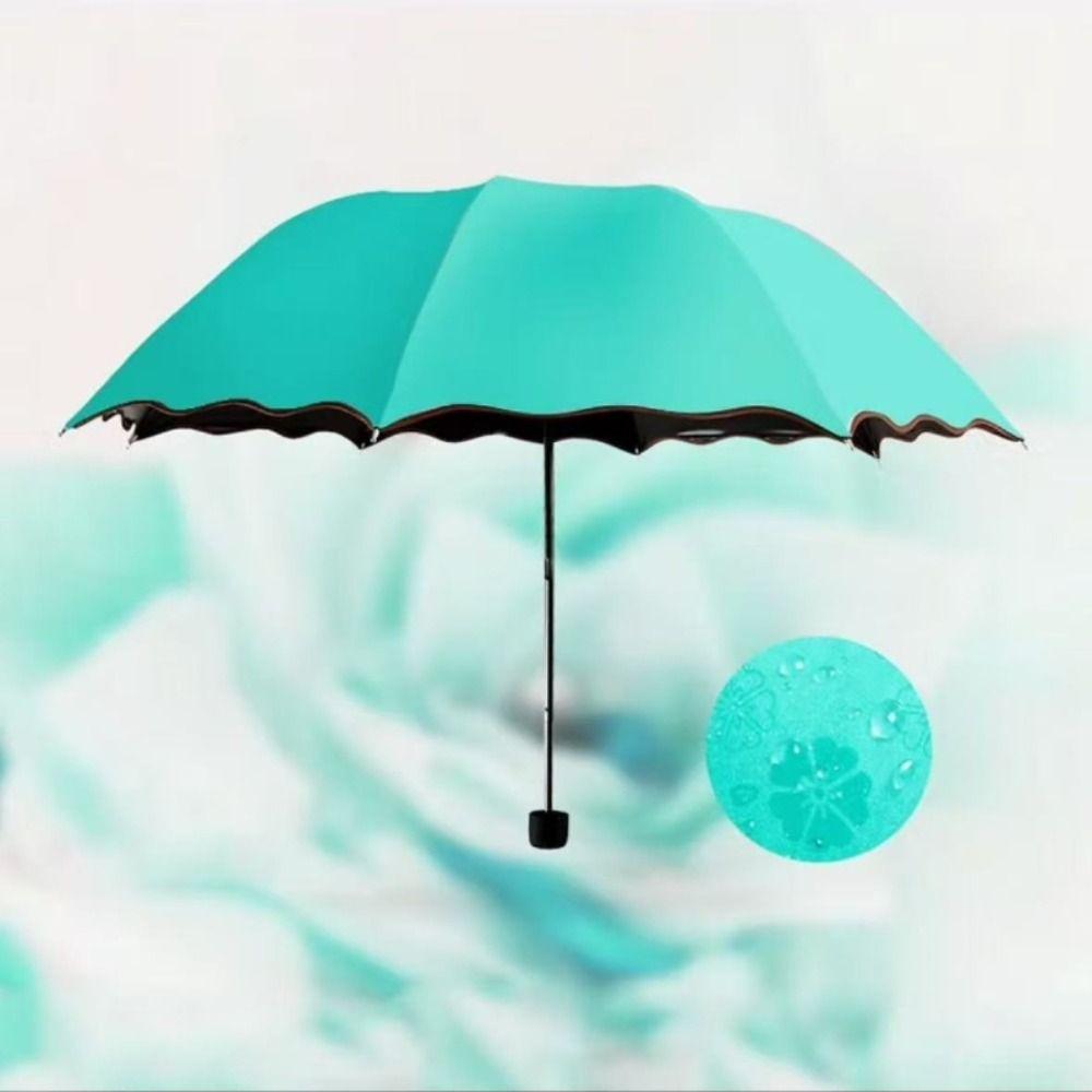 UV Protection Portable Sunshade Bloom In Water Women's Parasol Folding Rain Umbrella Travel