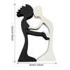 Abstract Couple Wood Ornament Man Woman Silhouette Statue Harmony Between Couple Desk