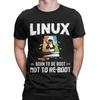 Men T-Shirts Linux Windows Vintage Cotton Tees Short Sleeve T Shirt Crew Neck Tops 4XL 5XL
