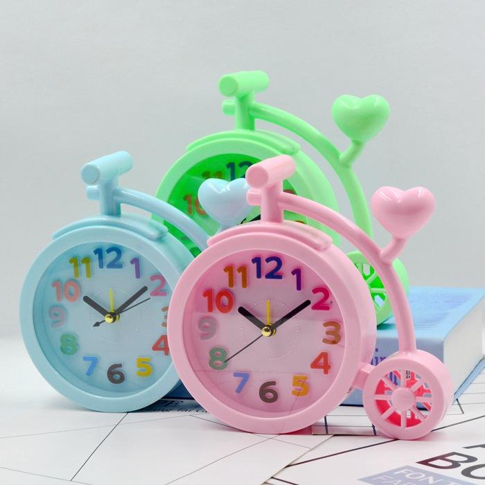Korean version of the clock candy color 1D digital three-dimensional clock face large bicycle student alarm clock 10 yuan