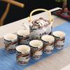 1 Pot 6 Cups Creative CeramicTea Set Handmade TeaPot Cup Chinese Porcelain Gift GungFu Floral Tea Teaware Office Travel Teaware