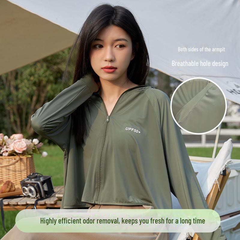 Women's UPF 50+ Sun Protection Jacket - Lightweight, Cool, Hooded for Summer Outdoors 2024.