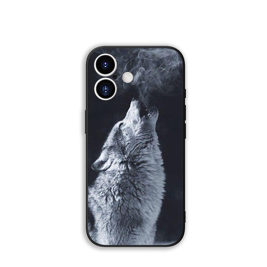 for Apple iPhone 17 16 15 11 Pro XS Max XR 6 7 8 Plus + SE 2020 5 16E Phone Cover Case Stalking Wolf Art