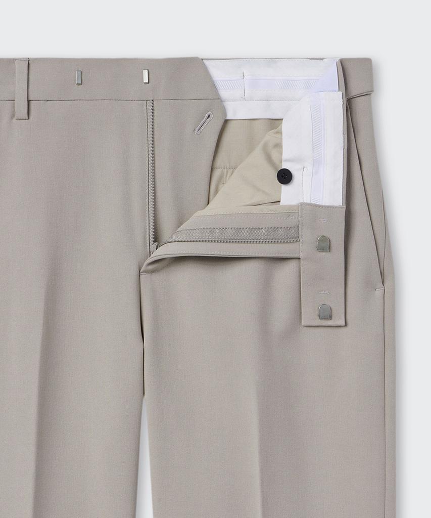 MUSINSA STANDARD Straight Hidden Banding Slacks [Light Beige]