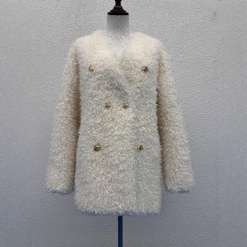 Fur Integrated Coat New Fashion Temperament Winter Thickened Women's Warm Curly Coat