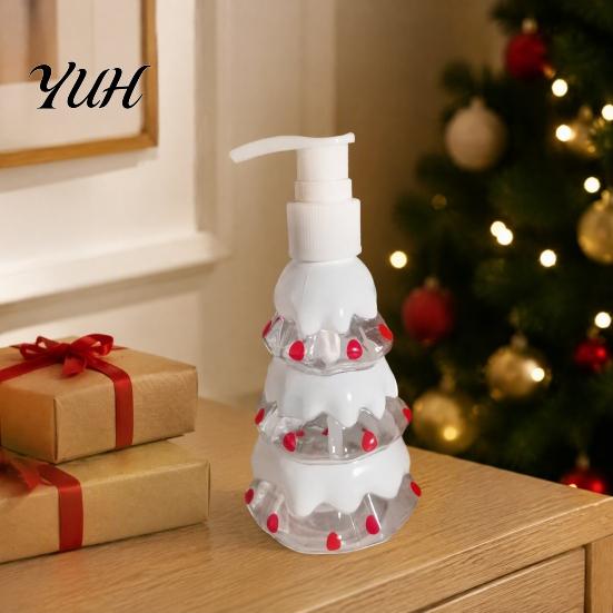 Empty Pump Bottle 350ML Christmas Soap Dispenser, Santa Claus Tree Penguin Shape Refillable Liquid Dispenser Bottle, Plastic for Hand Soap,