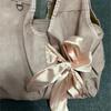Сумка-тоут Harajuku большой емкости для женщин Fairycore Aesthetic Bow Chic Grey Handbag Женская винтажная симпатичная сумка через плечо