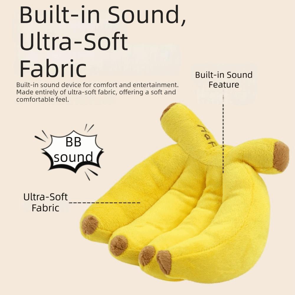 Yellow Squeaky Dog Toy Plush Banana Pet Interactive Toys Funny Pet Chew Plush Toy Gift