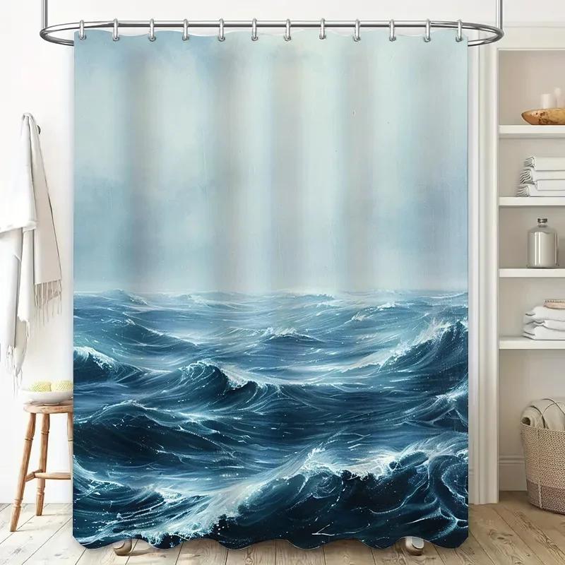 ~O~Luxury Galaxy Shower Curtain Set with Sparkly Gold Foil Modern Bathroom Decor for Home Bath Accessories