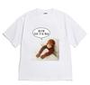 Cute Lace Bonnet Plush Monkey Korean Text Meme T Shirt Unisex Loose Oversized Harajuku Streetwear Cotton 2026 Summer Graphic Tee