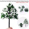 5pcs Green Mini Snow Pine Model Trees Plastic Winter Snow Scene Tree High Quality DIY Crafts