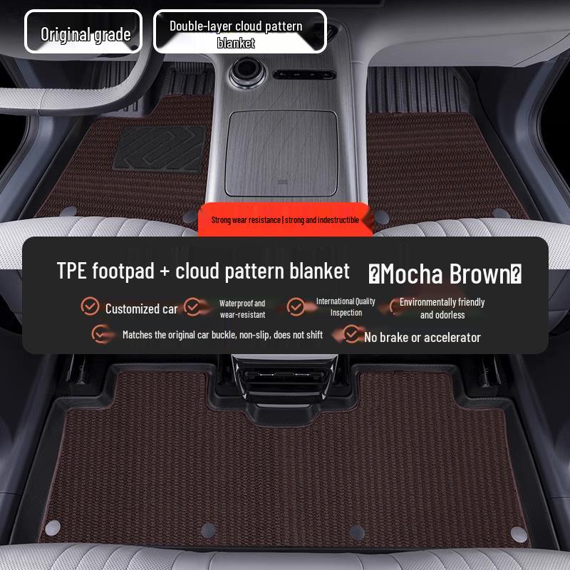 TPE All-Weather Floor Mats for Buick: Envision PLUS, Regal, LaCrosse, Excelle e5, Verano, Blue 6