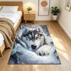 Arctic Wolf Family Portrait Non-Slip Home Carpet Design for Office Decor Living Room Bedroom Gift