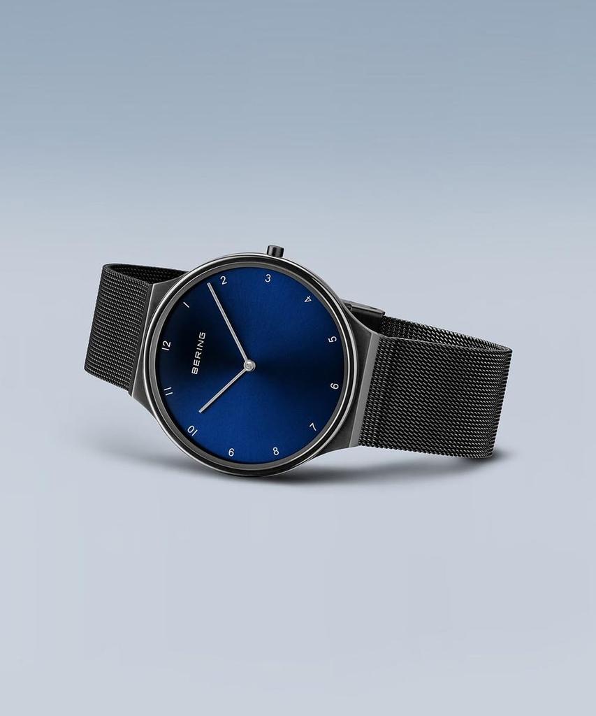 BERING Analog Quartz Ultra Slim x Stainless Steel Sapphire [Officially Imported] Men's & Women's (Unisex) Watch, Collection, 18440-227 (Blue Black),