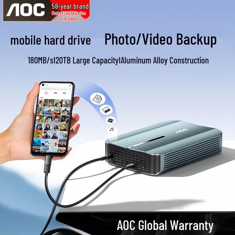 Внешний жесткий диск AOC 4 ТБ, 3,5 дюйма, USB 3.2