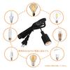 Zevnico Corded Socket, Bulb Socket, 3m Cord Length, E26 Base, Black Outlet, Pendant Light with Switch, Dedicated LED Light Socket, Plug Included,