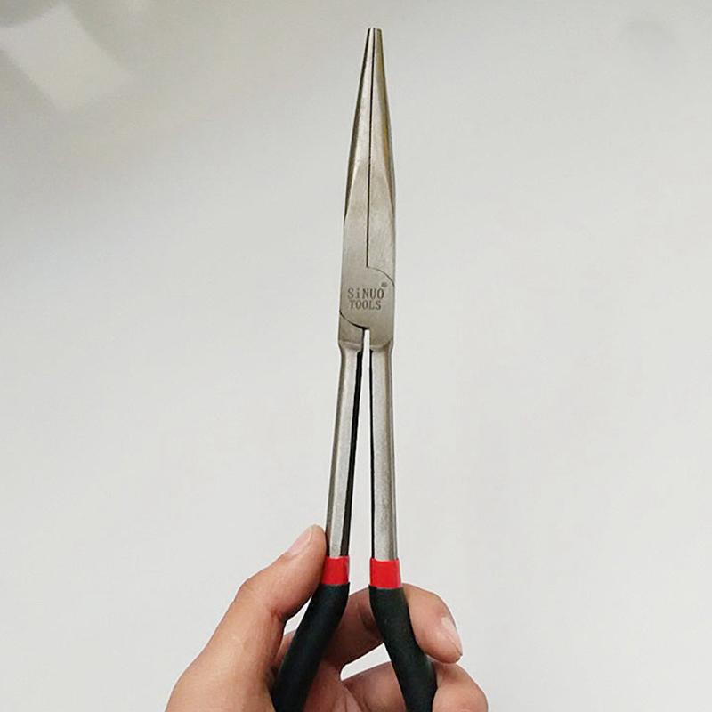 Многофункциональные плоскогубцы для рыбалки с изогнутой прямой длинной ручкой и захватом из углеродистой стали