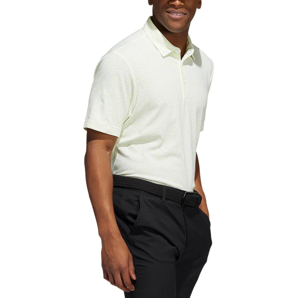 Adidas Polo Shirts Men's Light Green Polo Collar Moderate Straight Fit HA9172