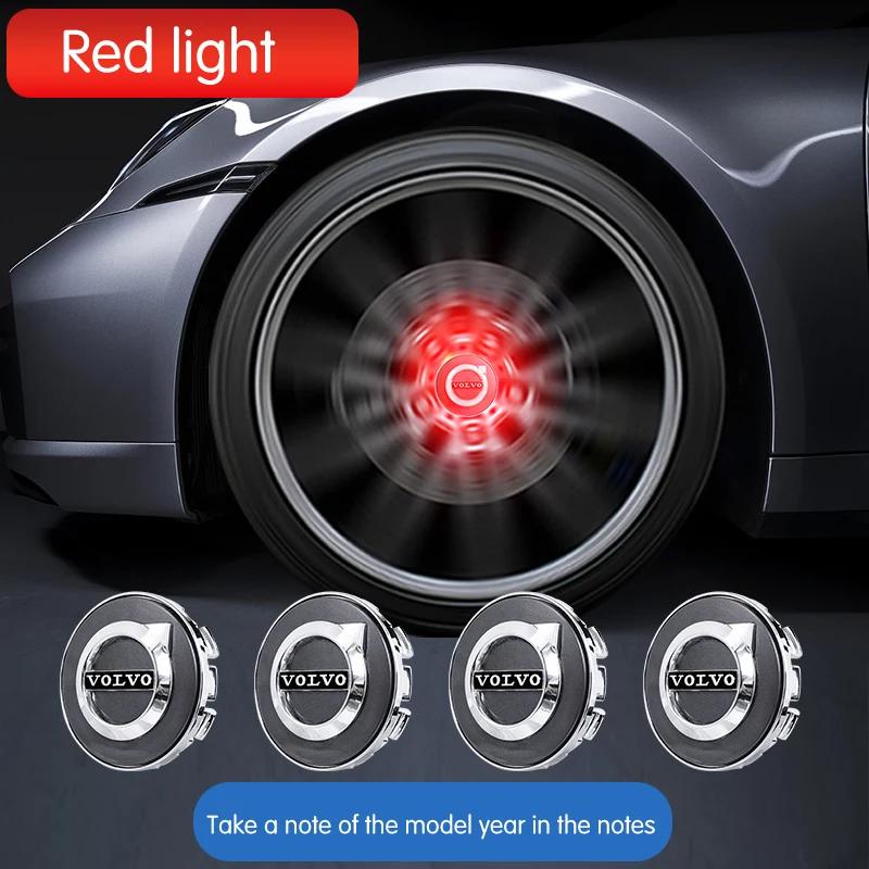 For Volvo Hub Light Car Wheel Caps Light Center Cover Lighting Cap Floating Illumination LED Auto For Volvo XC90 S60 S90 V90 V60